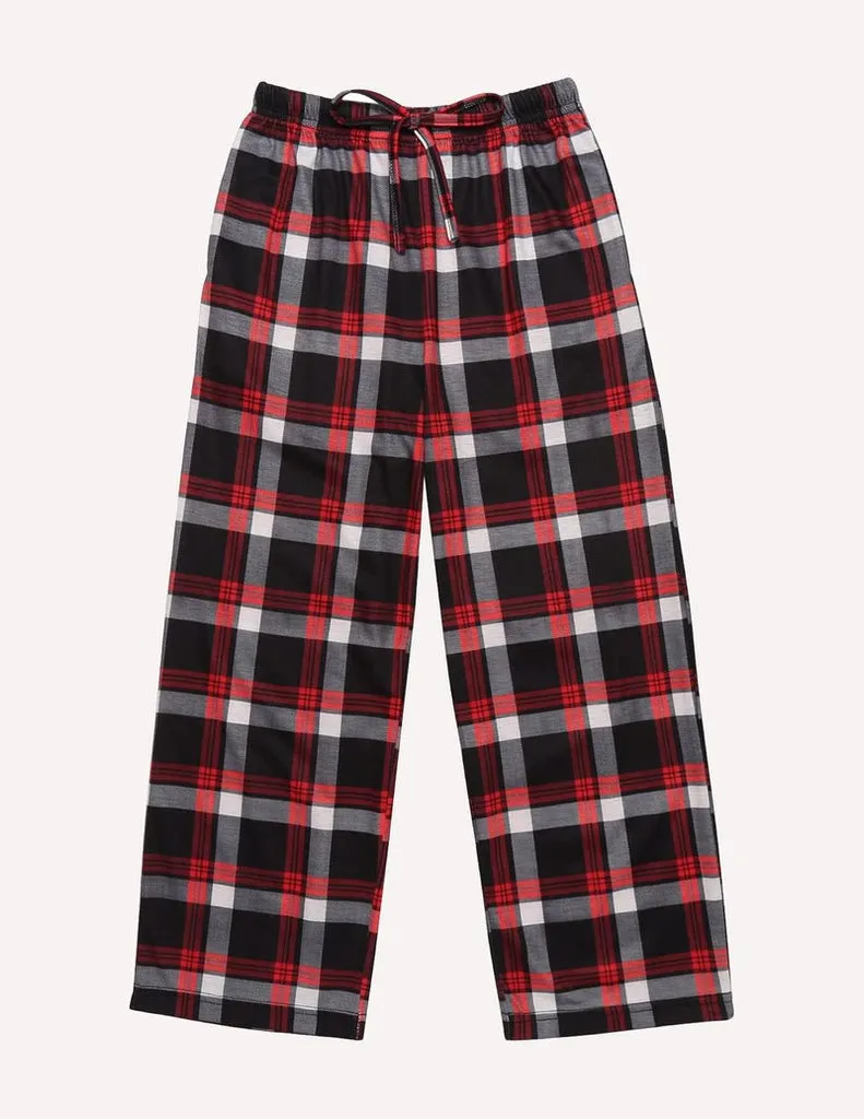 ekouaer-pajama-sets-jungen-pyjamahose-lang-kariert image 1
