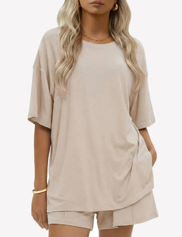 ekouaer-pajama-sets-baumwolle-shorts-set-2-teilig-kurz image 3