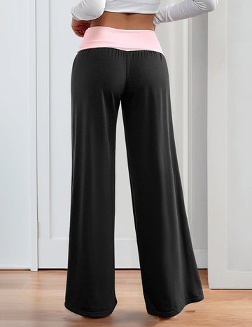 ekouaer-pajama-sets-wide-leg-schlafhose-taschen-low-waist image 7