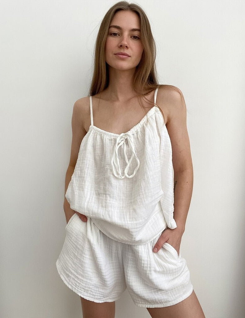 ekouaer-pajama-sets-cotton-lounge-set-100-baumwolle-cami image 1