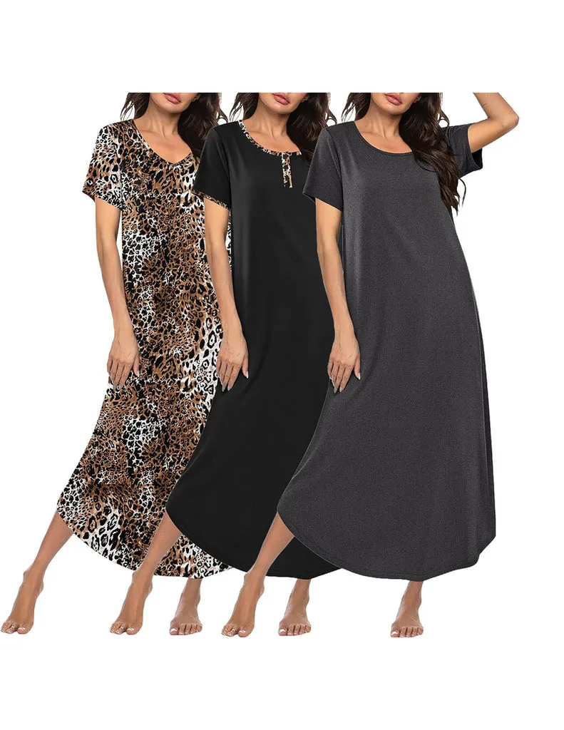 ekouaer-nightgowns-langarm-nachthemd-plus-size-3er-pack image 1