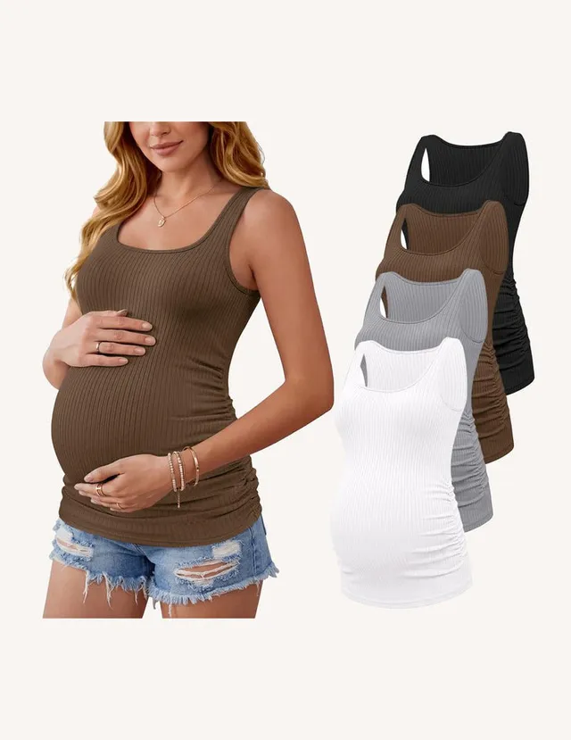 ekouaer-maternity-4er-pack-umstandstops-gerippt-eckig image 1