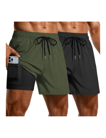ekouaer-men-boardshorts-2er-pack-quick-dry-mit-netz image 5