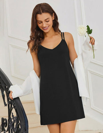 ekouaer-nightgowns-cotton-nachthemd-rmellos-baumwolle image 5