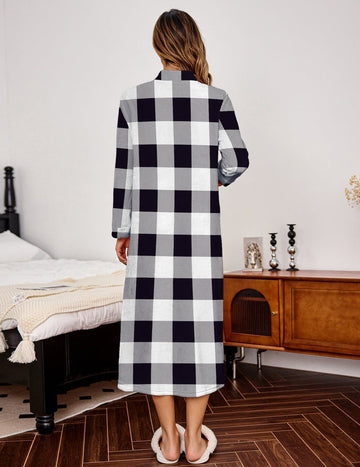ekouaer-robes-fleece-bademantel-mit-reissverschluss-langarm image 5