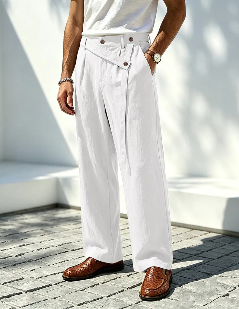 ekouaer-men-leinenhose-herren-wei-weites-bein-leinen image 1