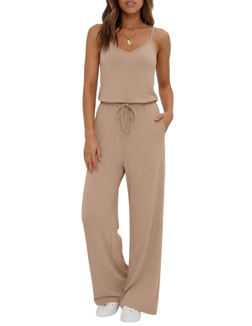 ekouaer-jumpsuit-damen-rmellos-wide-leg-overall-schwarz image 3