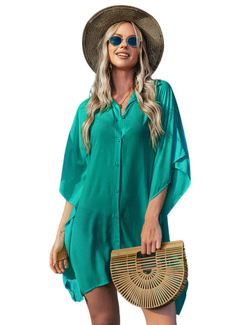 ekouaer-swim-cover-up-strandkimono-viskose-3-4-arm image 7
