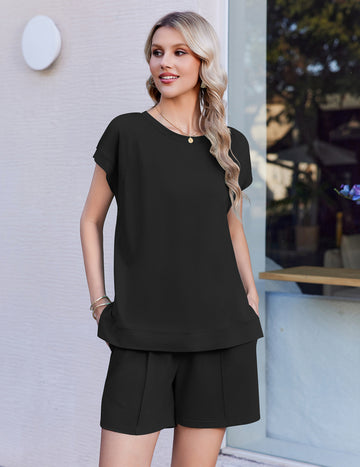 ekouaer-pajama-sets-baumwoll-schlafanzug-kurz-sommer image 7