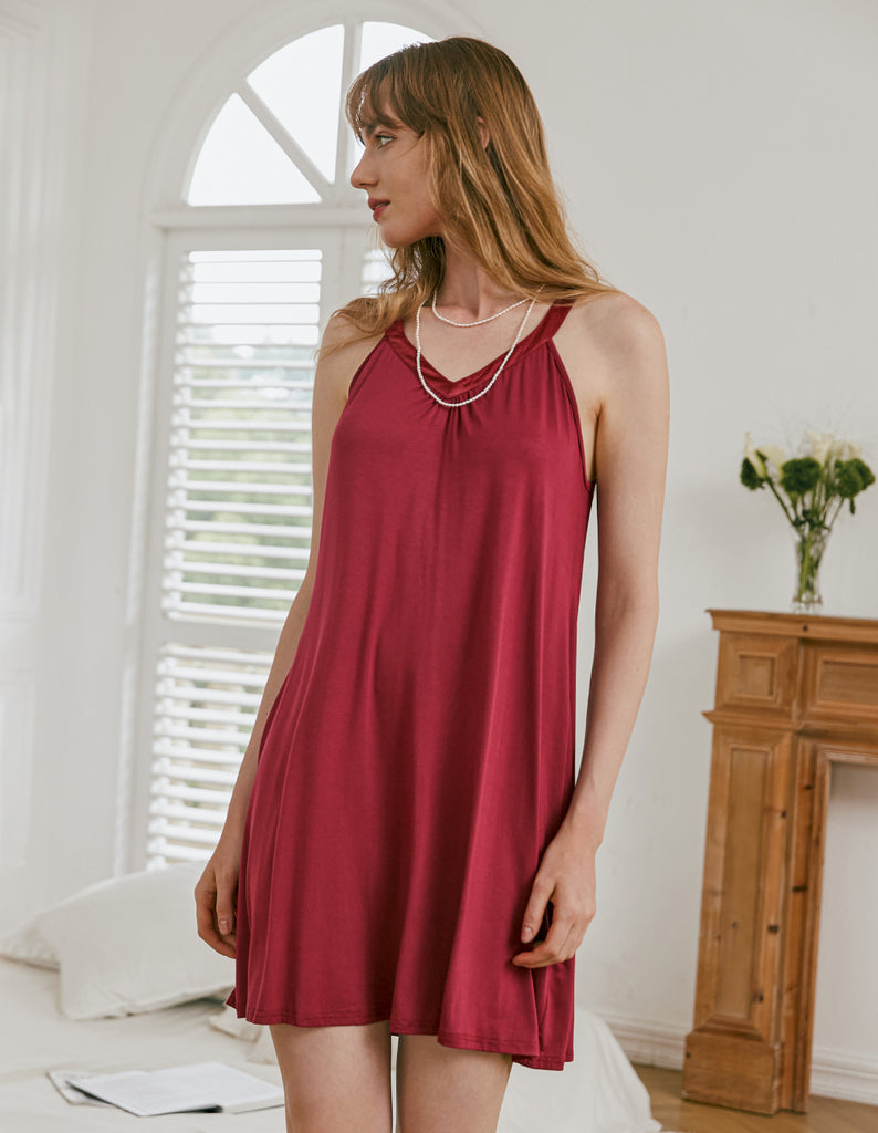 ekouaer-nightgowns-cold-shoulder-nachthemd-racerback image 1