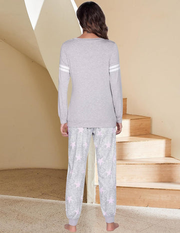 ekouaer-maternity-stillpyjama-set-langarm-taschen image 5