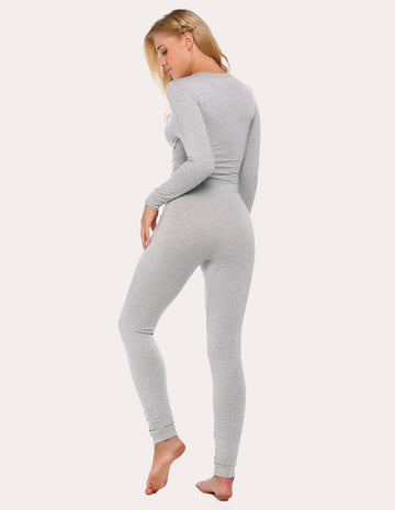 ekouaer-thermals-one-piece-thermal-romper-thermo-overall-damen image 3