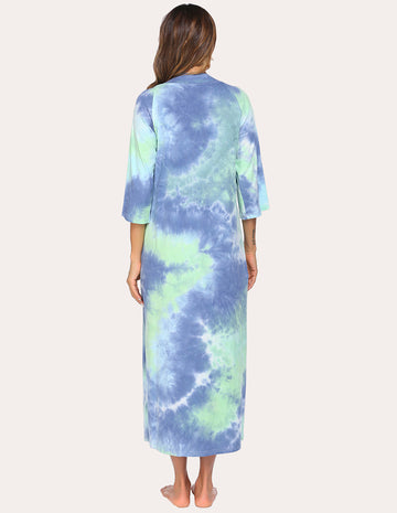 ekouaer-relaxed-three-quarters-sleeve-nachthemd-damen-3-4-arm image 8