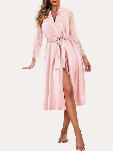 ekouaer-robes-floral-lace-braut-kimono-morgenmantel-spitze image 7