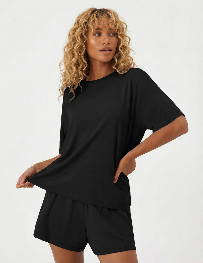 ekouaer-pajama-sets-bambus-schlafanzug-fledermaus-rmel-taschen image 1