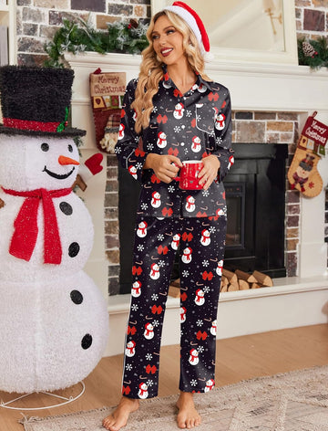 ekouaer-pajama-sets-satin-button-schlafanzug-langarm-seide image 5
