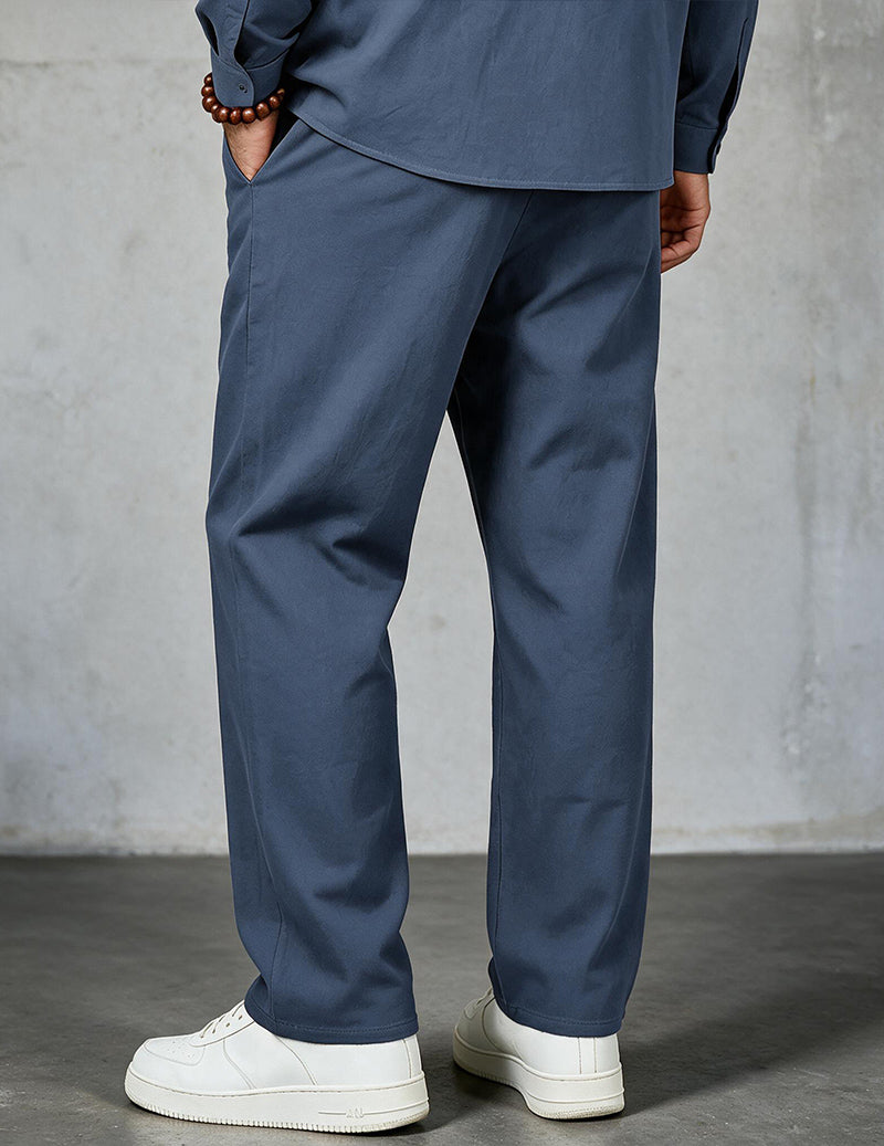 ekouaer-men-leinenhose-herren-weit-kordel-wei-leinenmix image 7