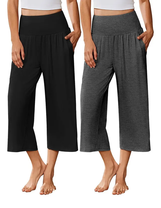 ekouaer-pajama-sets-capri-pyjamahose-2er-pack-weit image 1