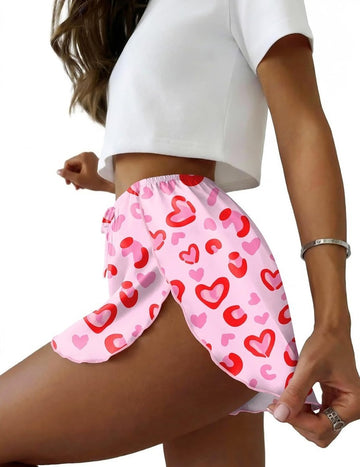 ekouaer-pajama-sets-satin-pyjama-shorts-kurzarm-seidig image 5