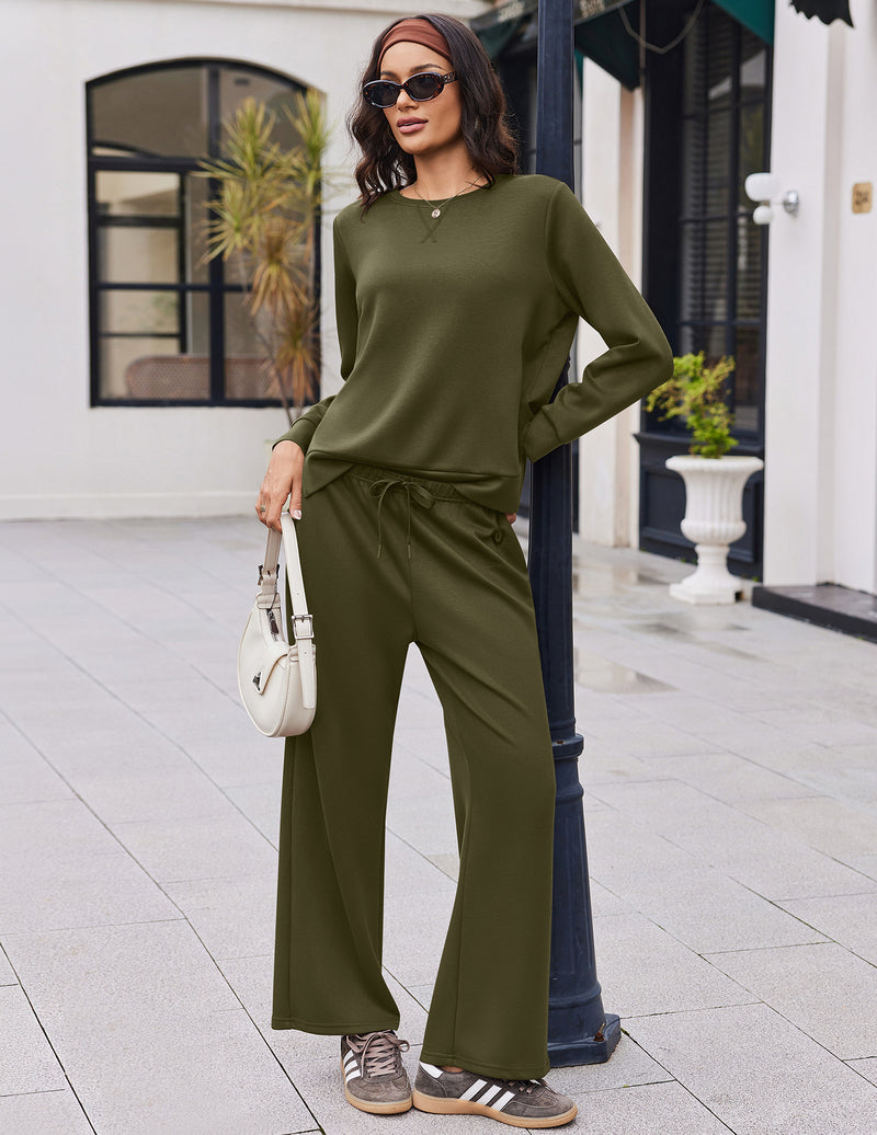 ekouaer-pajama-sets-schlafanzug-langarm-schwarz-mit-hose image 3