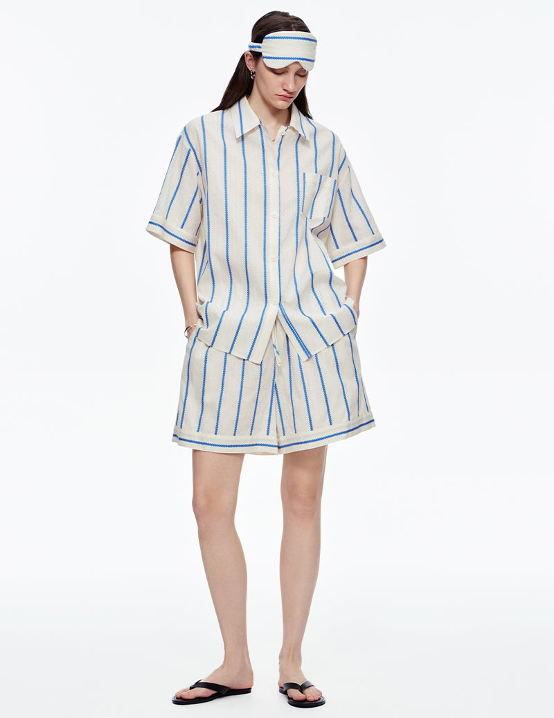 ekouaer-pajama-sets-baumwolle-schlafanzug-streifen-s-w image 6