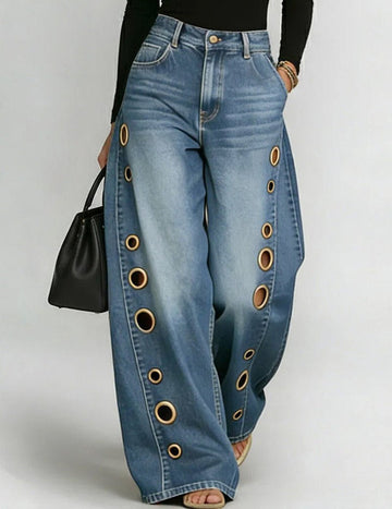 ekouaer-pajama-sets-wide-leg-denim-pants-jeans-goldene-sen image 3