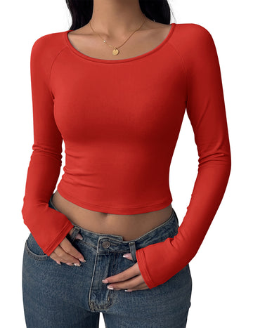 ekouaer-scoop-neck-crop-top-langarm-slim-fit-unterziehshirt image 7