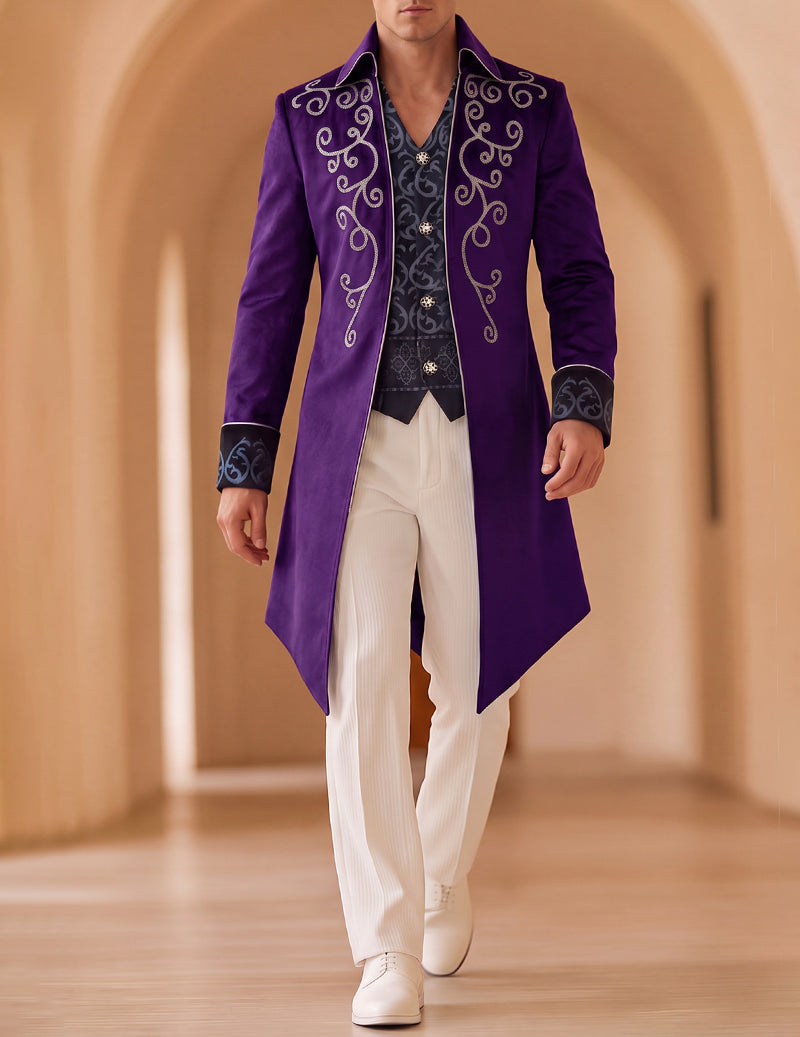 ekouaer-men-embroidered-royal-tailcoat-frackjacke-royal-blue image 7