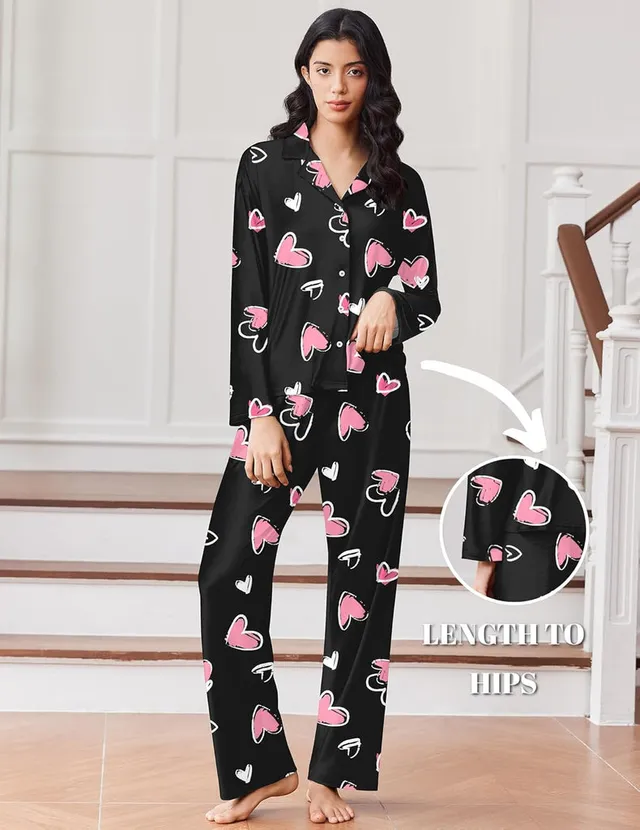 ekouaer-pajama-sets-schlafanzug-2tlg-reverskragen image 1