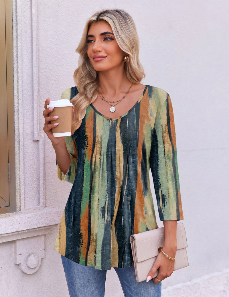 ekouaer-pajama-sets-oberteil-damen-wei-3-4-arm-v-ausschnitt image 3