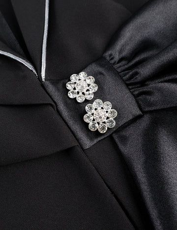 ekouaer-satin-blazer-schleife-schwarz-jacke-tailliert image 7