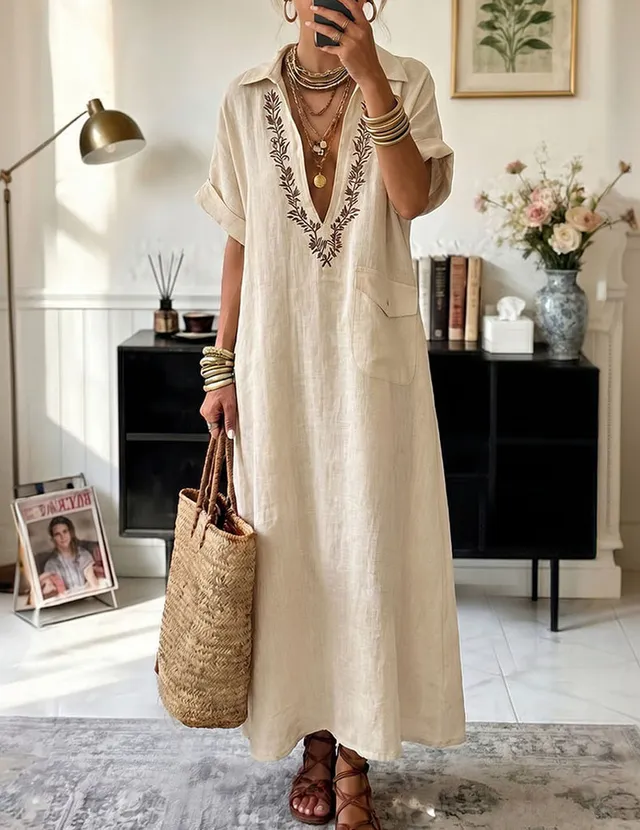 ekouaer-nightgowns-damen-nachthemd-aprikot-weich image 1