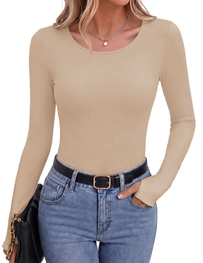 ekouaer-thermals-long-sleeve-crew-neck-slim-fit-thermoshirt-schwarz image 8