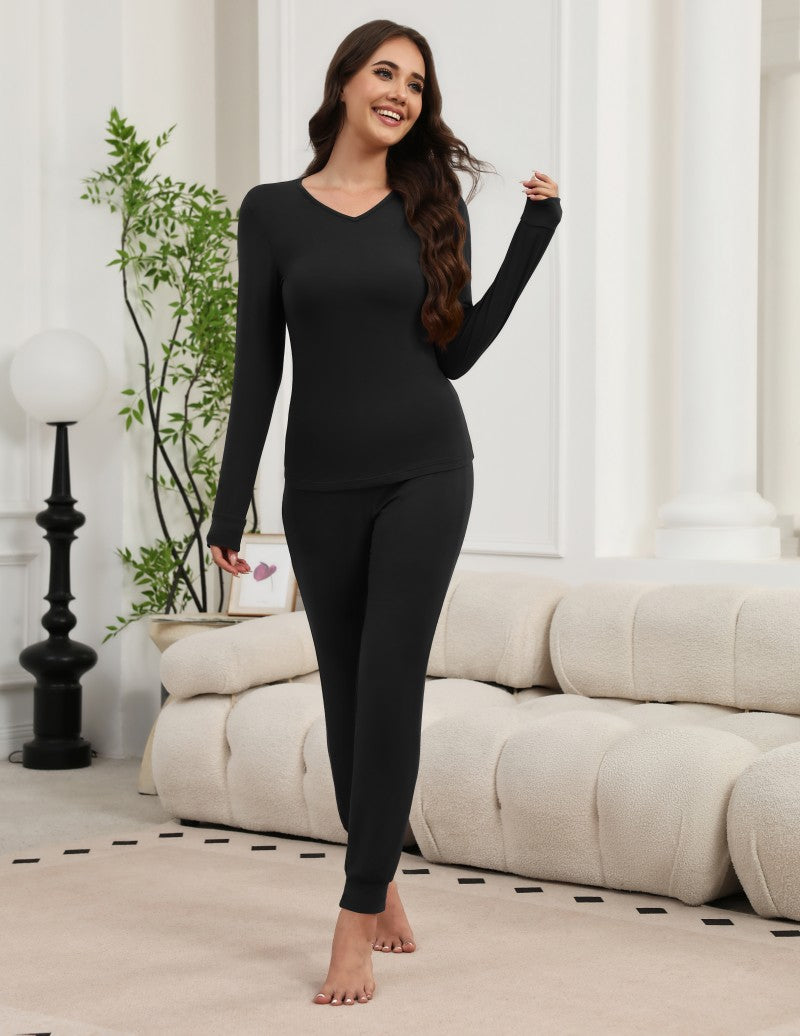 ekouaer-thermals-thermoset-wei-v-ausschnitt-2-teilig image 2