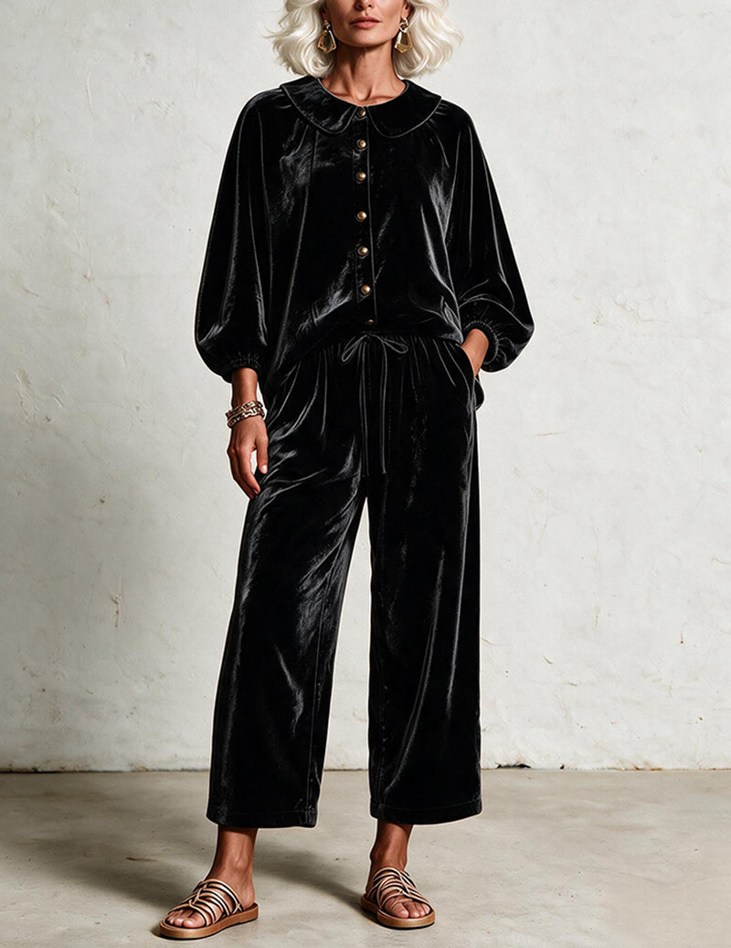 ekouaer-pajama-sets-velvet-peter-pan-pyjama-samt-hellblau image 8