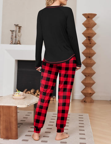ekouaer-pajama-sets-2er-pack-schlafanzug-langarm-mit-taschen image 5