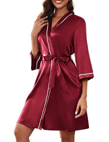 ekouaer-robes-satin-kimono-morgenmantel-knielang image 3