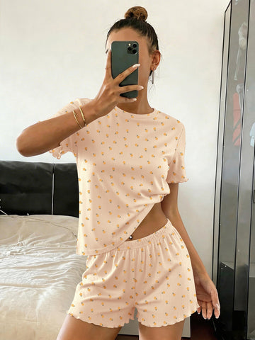 ekouaer-pajama-sets-crop-top-shorts-schlafanzug-kurz-rippstrick image 4