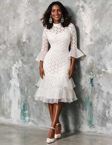 ekouaer-lace-kleid-spitze-wei-puff-rmel-nachthemd image 5