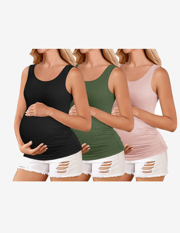 ekouaer-maternity-tank-top-umstandstop-3er-pack-elastisch image 3