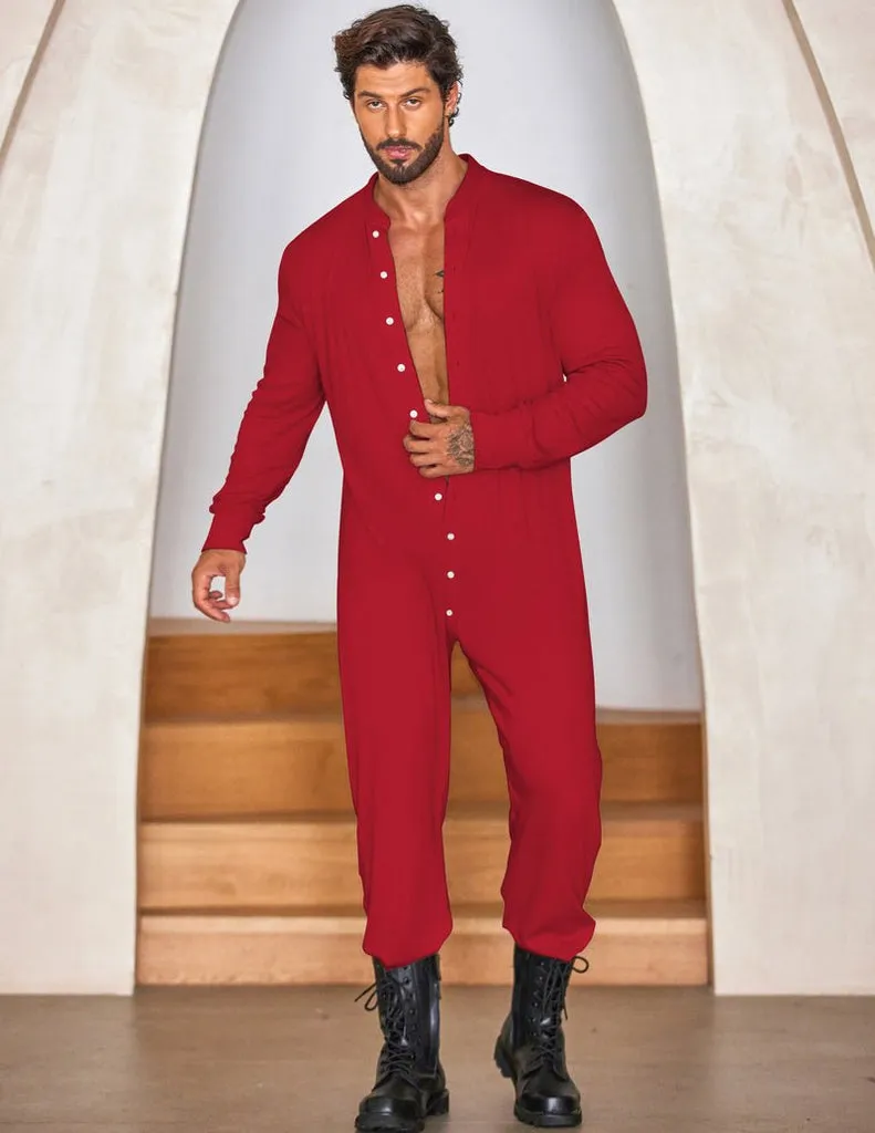 ekouaer-men-one-piece-union-suit-thermo-einteiler-kn-pfe image 1