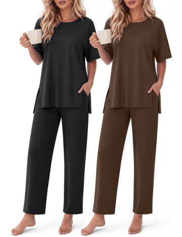 ekouaer-2-pack-oversized-lounge-set-top-hose-weit-2-teilig image 7