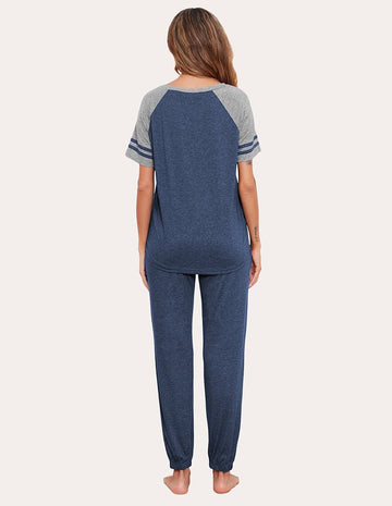 ekouaer-pajama-sets-striped-patchwork-pyjama-set-streifen image 4