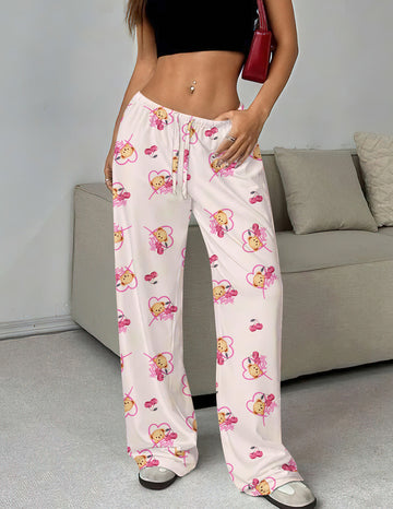 ekouaer-teddy-plaid-schlafhose-kariert-lang-mit-taschen image 7