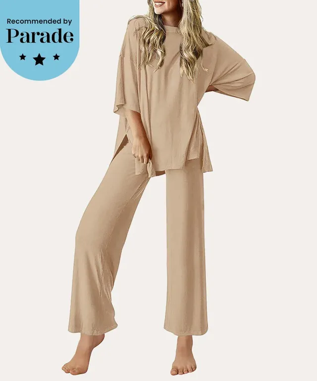 ekouaer-pajama-sets-comfy-loungeset-2-teilig-mit-taschen image 1