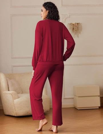 ekouaer-pajama-sets-lounge-set-2-teilig-mit-taschen image 5