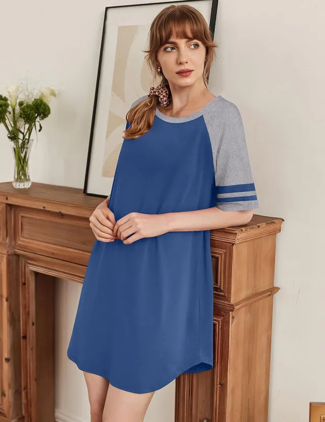 ekouaer-nightgowns-cotton-short-sleeve-nachthemd-baumwolle-kurzarm image 1