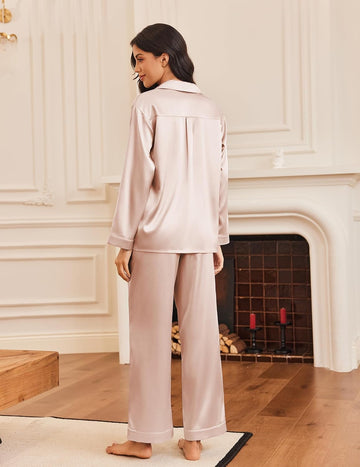 ekouaer-pajama-sets-satin-pyjama-mit-kn-pfen-und-weitem-bein image 5