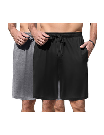 ekouaer-men-pyjama-shorts-2er-pack-elastischer-bund image 3
