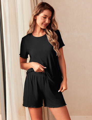ekouaer-pajama-set-kurzarm-schlafanzug-2er-pack image 3